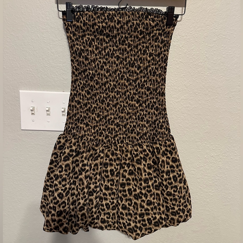 DEAR HANNAH Leopard Bubble Dress
